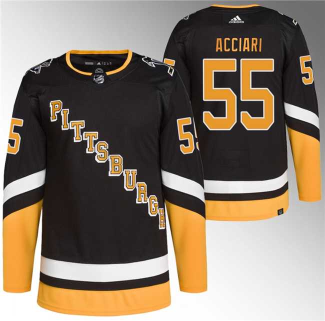 Men%27s Pittsburgh Penguins #55 Noel Acciari Black 2021-22 Alternate Primegreen Stitched Jersey